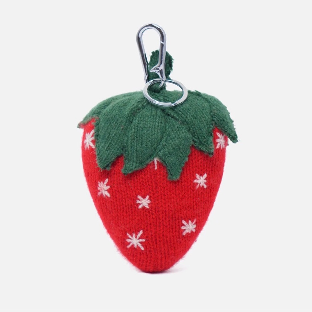 Cashmere Strawberry 🍓 Stuffie Keychain/Bag Charm (NWT)